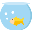 Fisch im Glas Grafik
